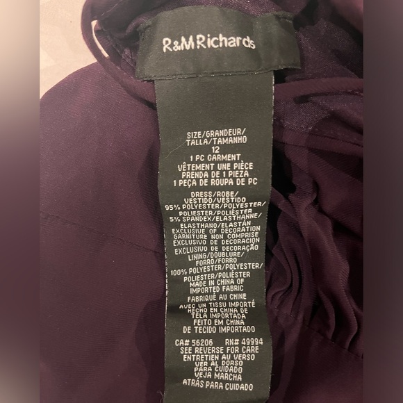 Magenta Coloured Long Formal Dress: Size “12” - Picture 6 of 16